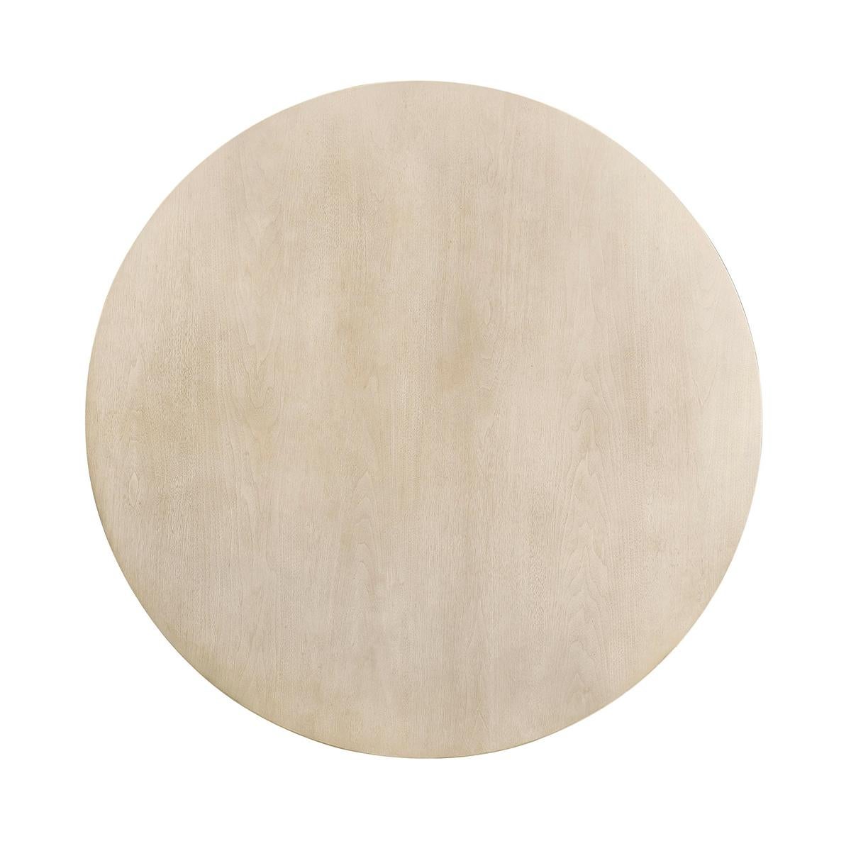 Mid-Century Modern Mid Century Round Dining Table - Bleached Walnut