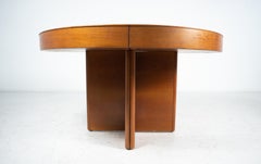 Mid-Century Round Dining Table by Tito Agnoli for Molteni, 1970s