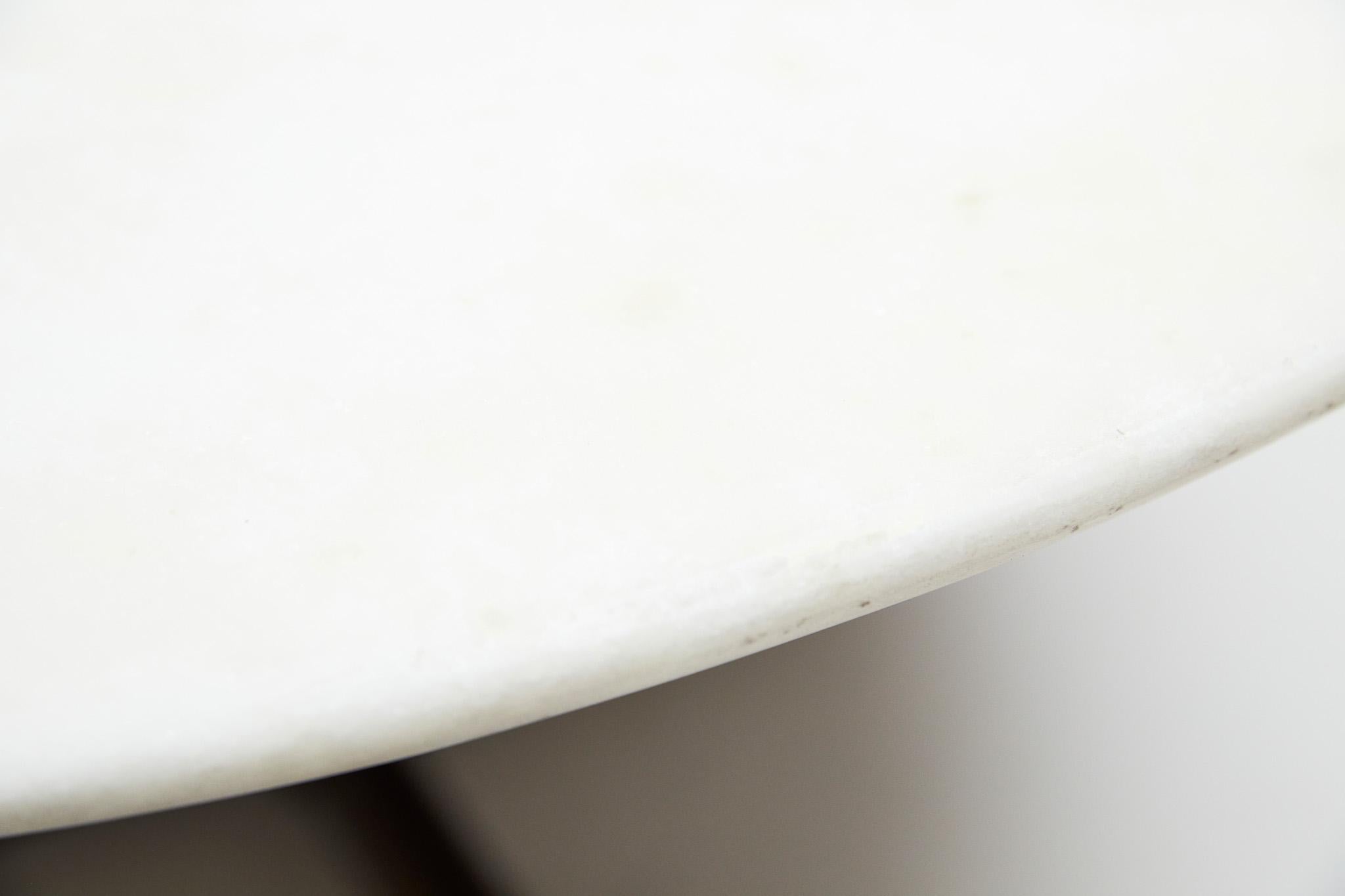 Mid-Century Modern Midcentury Modern Round Dining Table in Hardwood & Marble by Celina, Brazil 1962