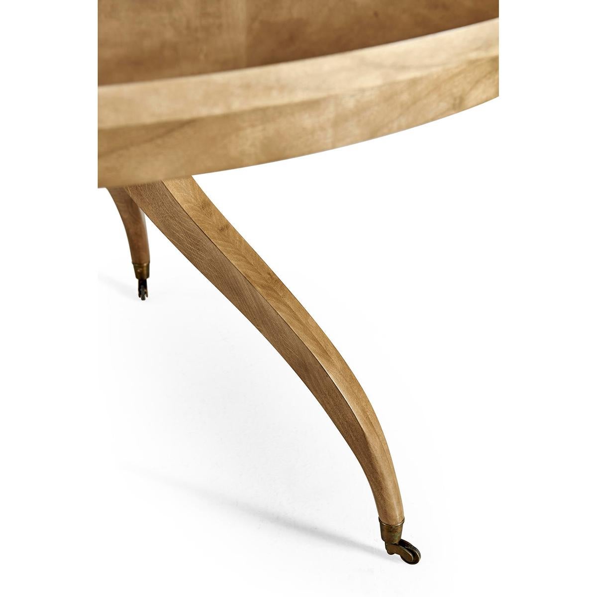 Bois Table de salle à manger ronde du milieu du siècle - Sun Bleached Cherry en vente