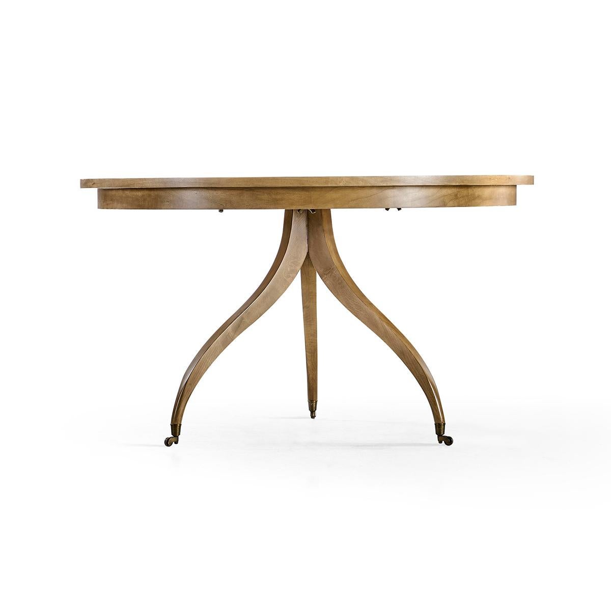 Table de salle à manger ronde du milieu du siècle - Sun Bleached Cherry en vente 2