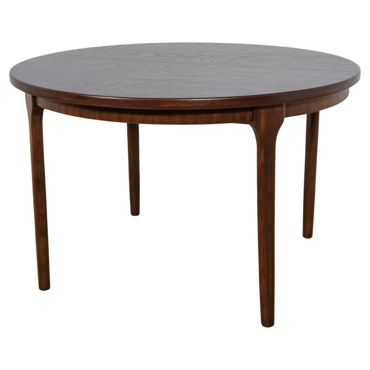 Mid-Century Round Extendable Dining Table from McIntosh, Great Britain, 1960s For Sale