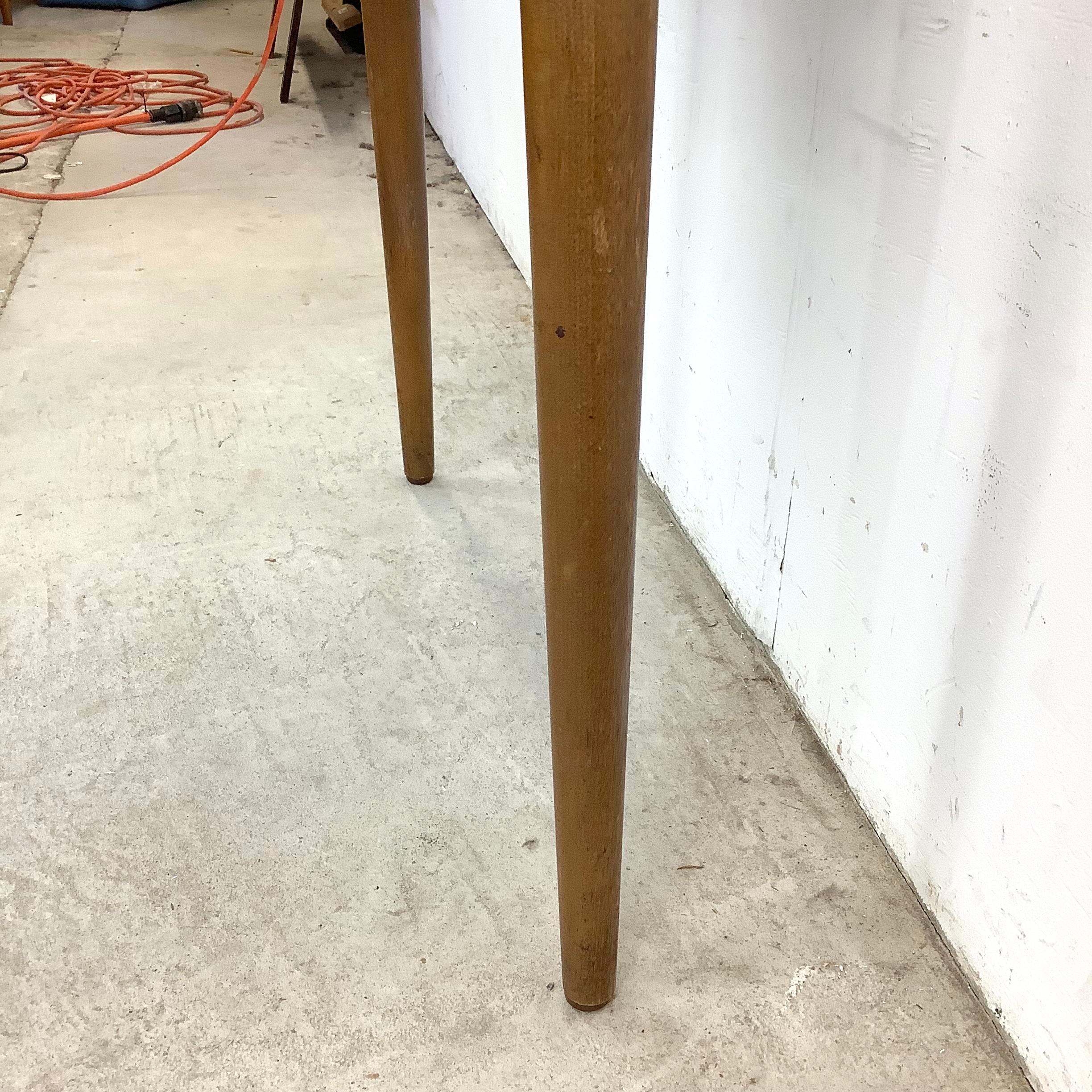 Mid-Century Round Kitchen Table W/ Leaf For Sale 6