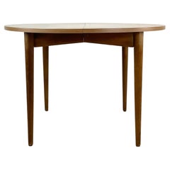Vintage Mid-Century Round Kitchen Table W/ Leaf