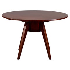 Mid-Century Round Mahogany Table