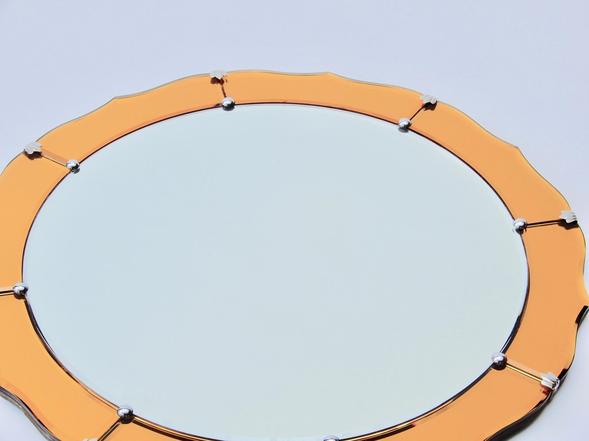 orange frame mirror