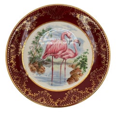 Assiette à salade ronde en forme de flamant rose du milieu du siècle par Royal Falconware Angleterre