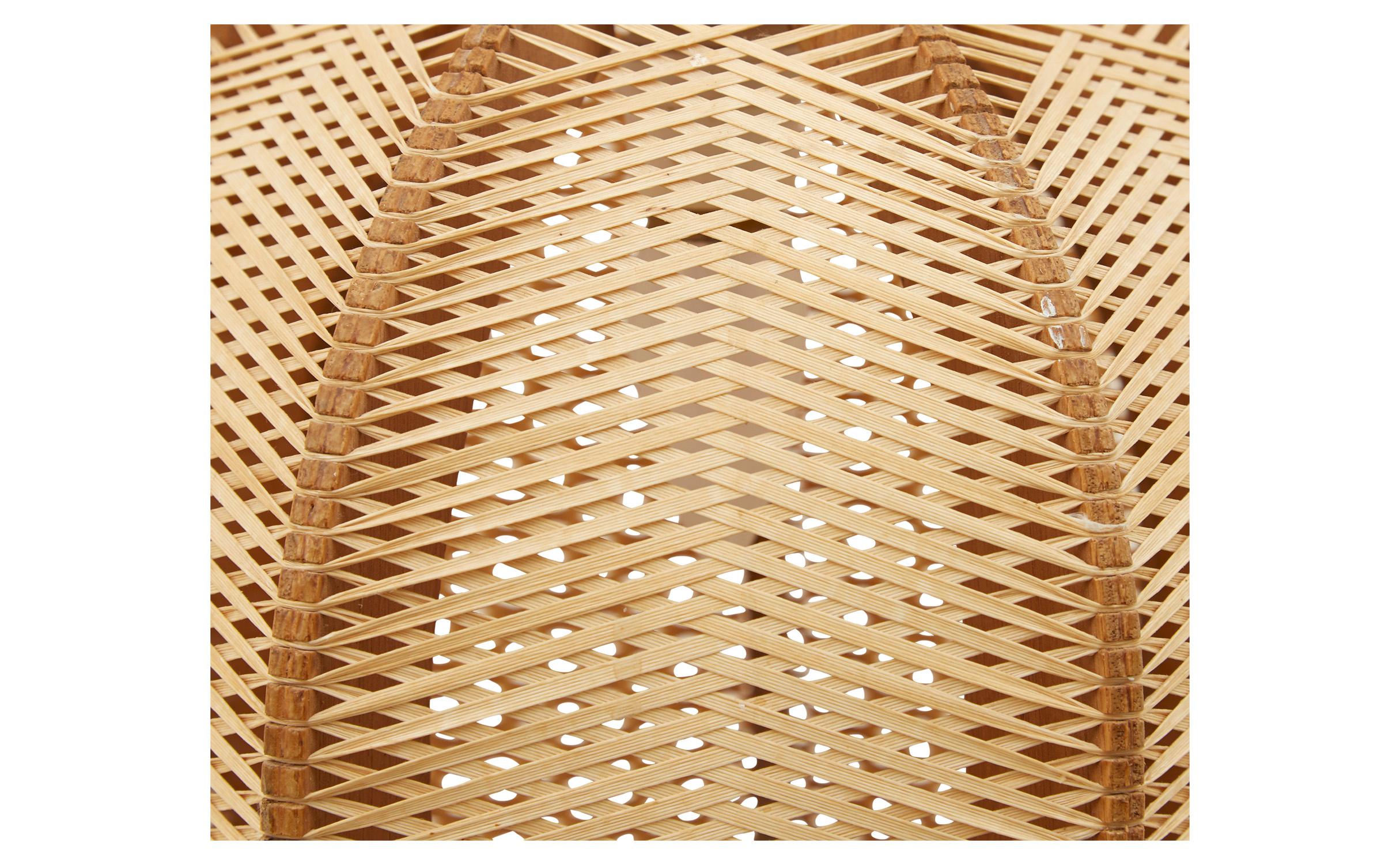 Mid-Century Modern Midcentury Round Raffia Reed Pendant