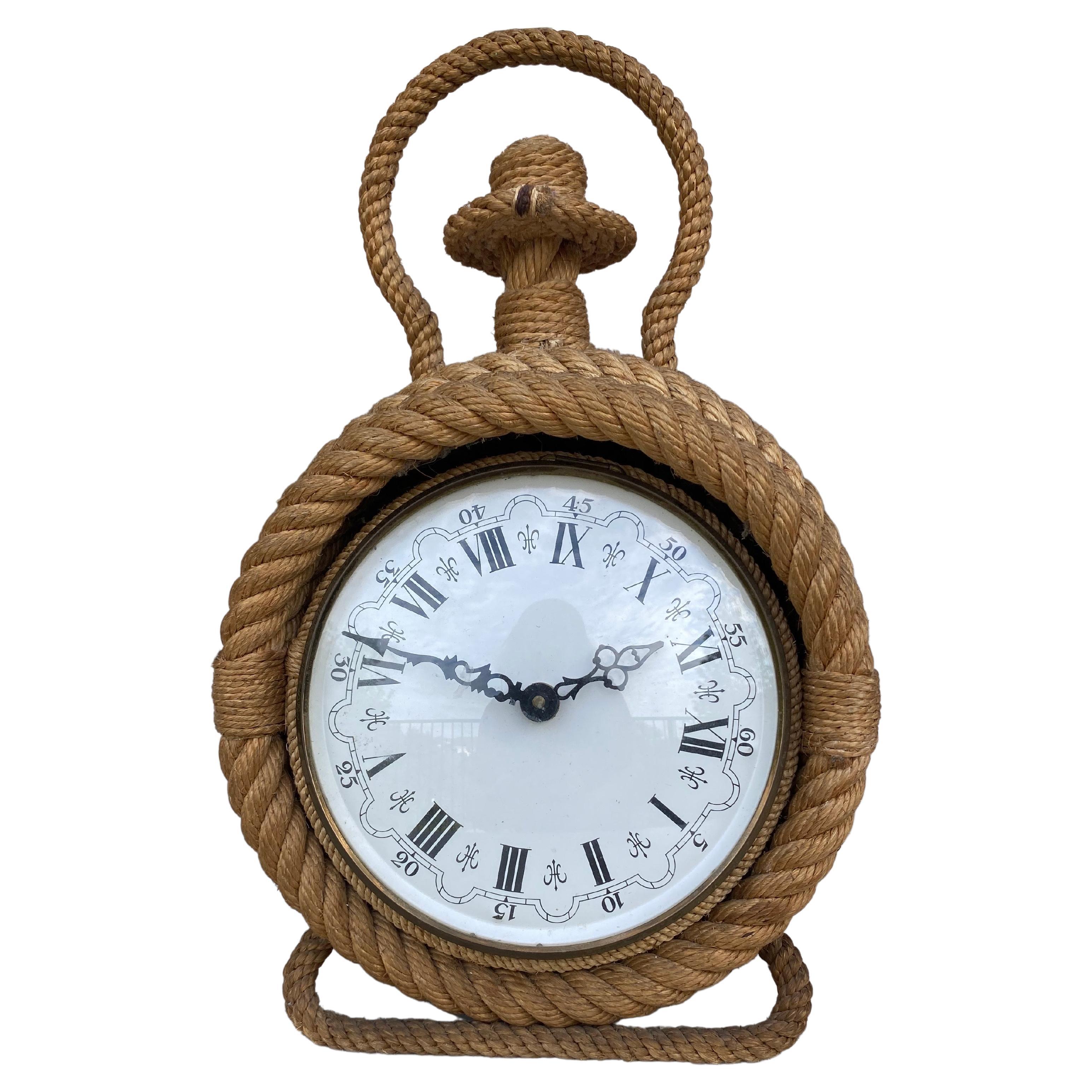 Mid-Century Rope Clock Adrien Audoux and Frida Minet