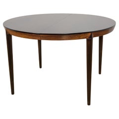 Mid-Century Round Rosewood Dining Table Model 71 by Severin Hansen .