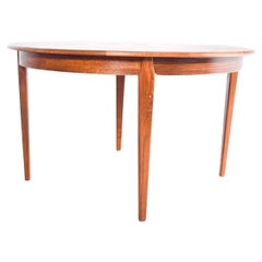 Mid Century Round Rosewood Extendable Dining Table by H. Sighs & Sons