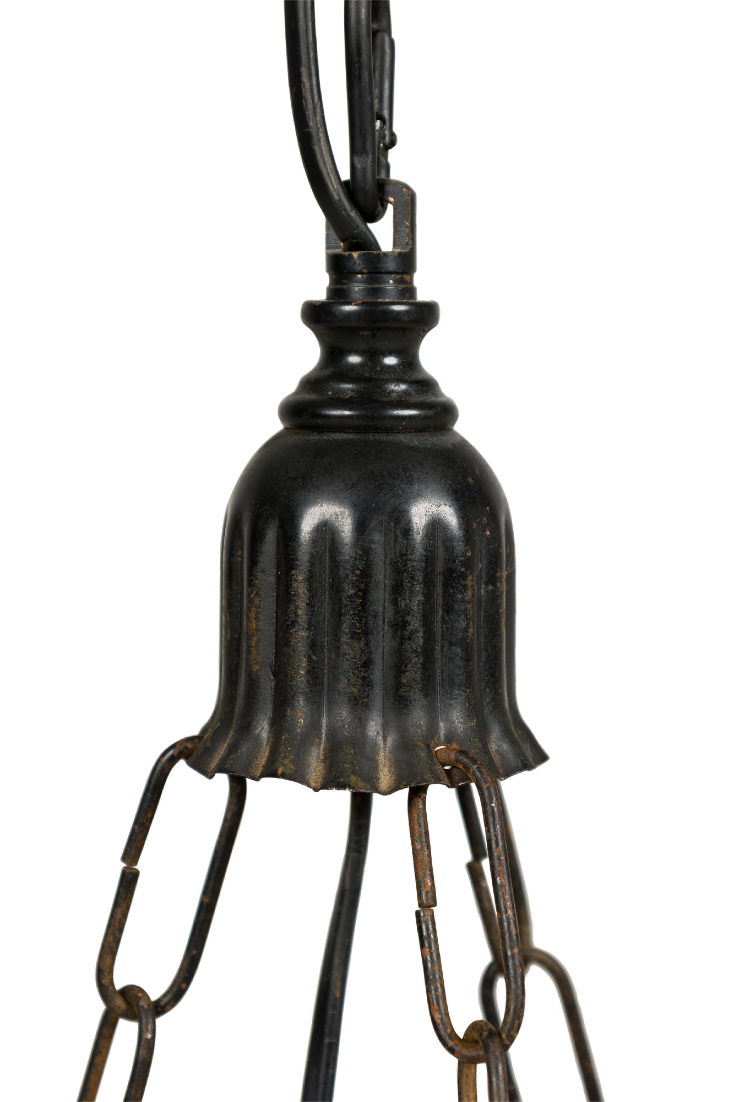 Fatto a mano Lampadario rotondo Mid-Century A. Stone in vendita