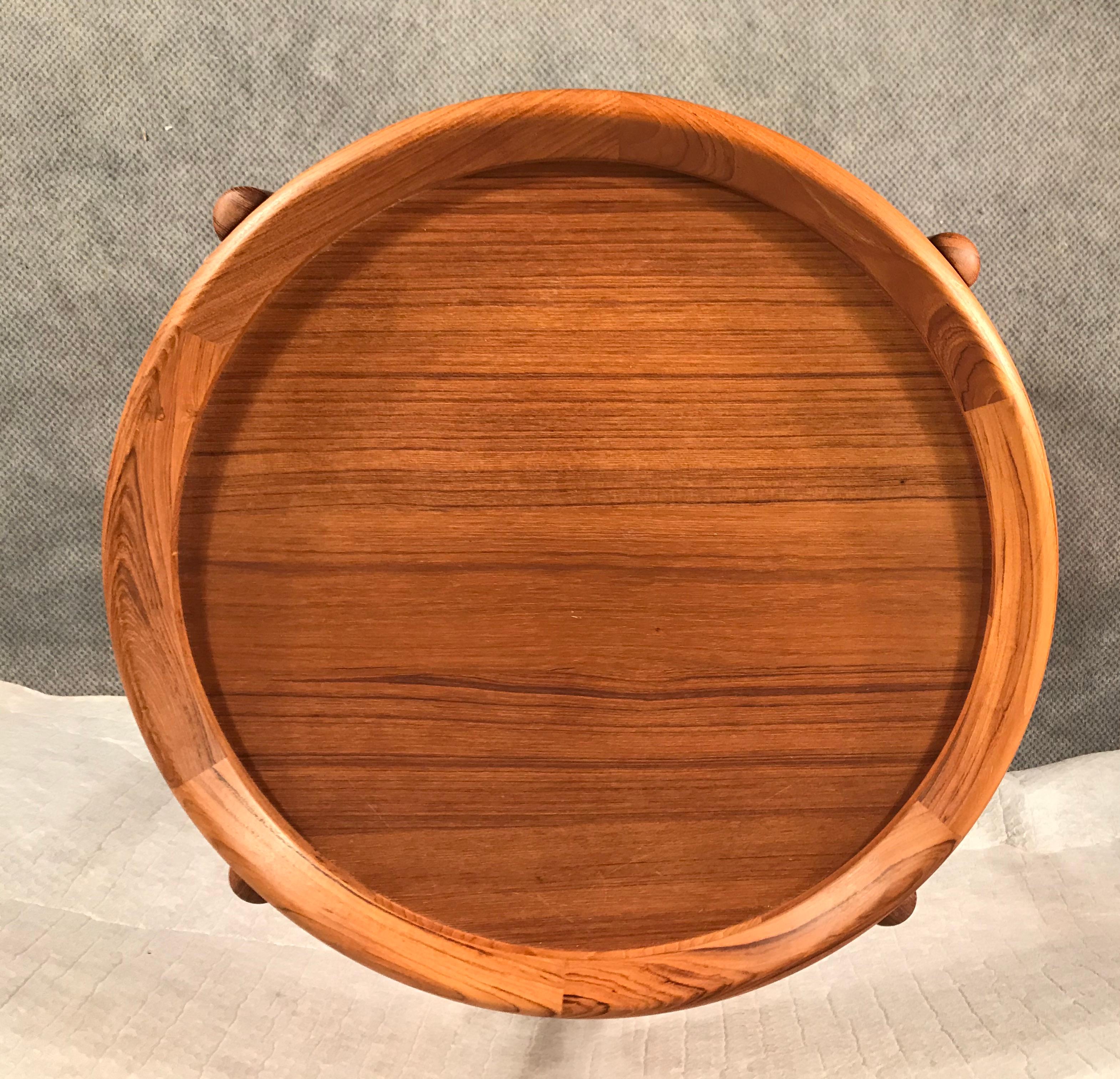 round wood bar cart