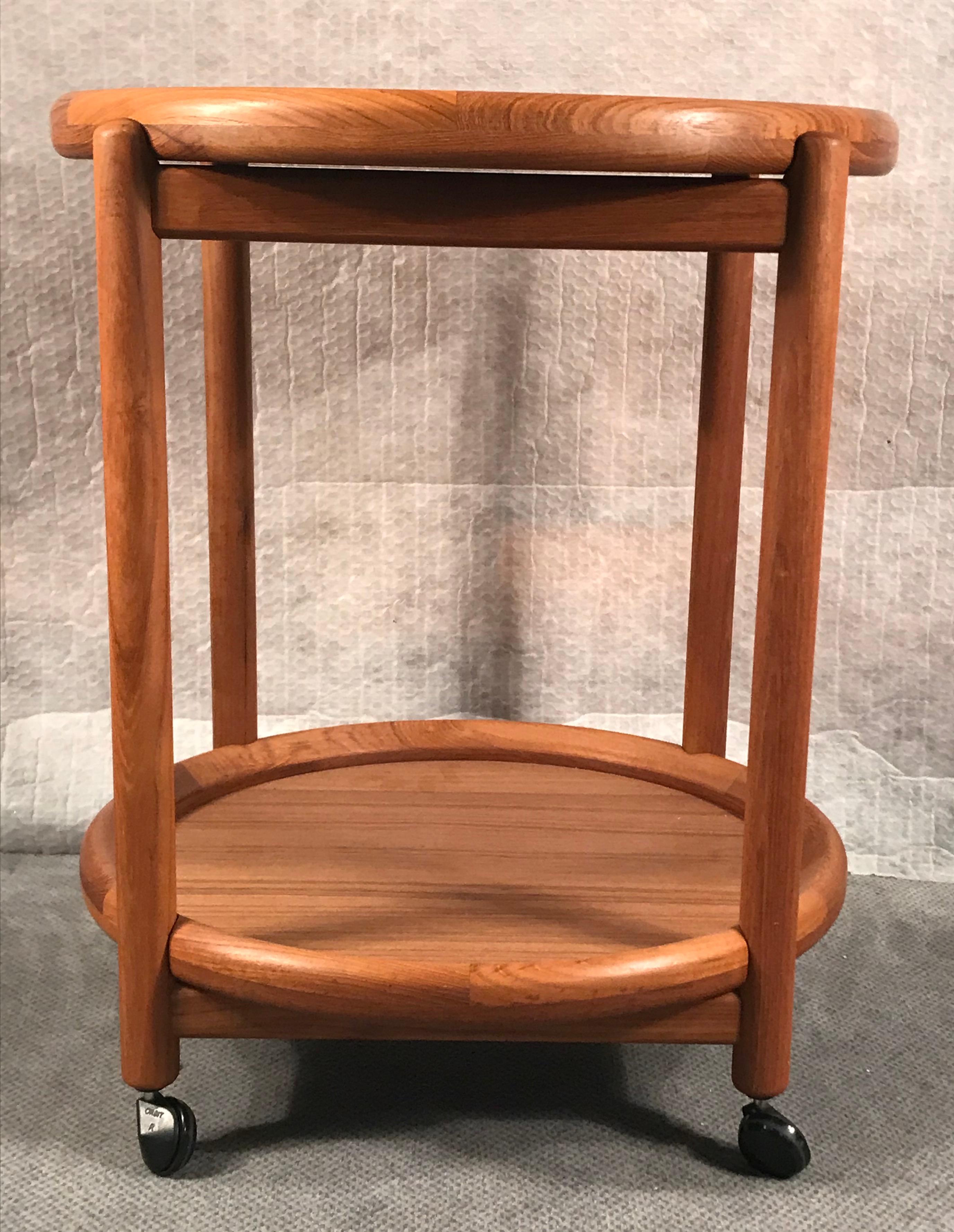 vintage wooden bar cart