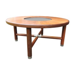 Midcentury Round Teak and Glass Coffee Table from G-Plan