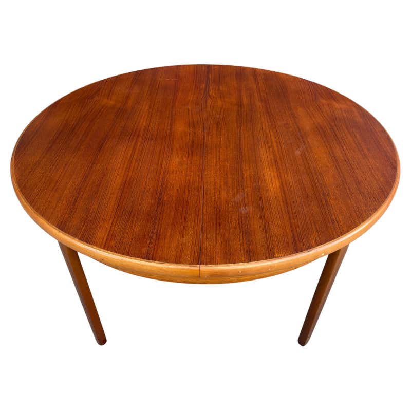 Rectangle Round Corners Teak Midcentury Danish Modern Dining Table Pop ...