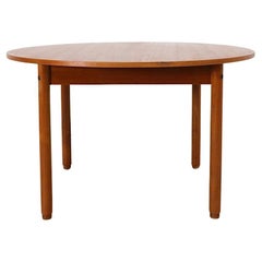 Mesa de comedor redonda de teca de mediados de siglo de Saporiti, Italia