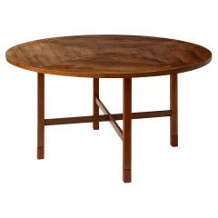 Retro Mid-century Round Teak Dining Table