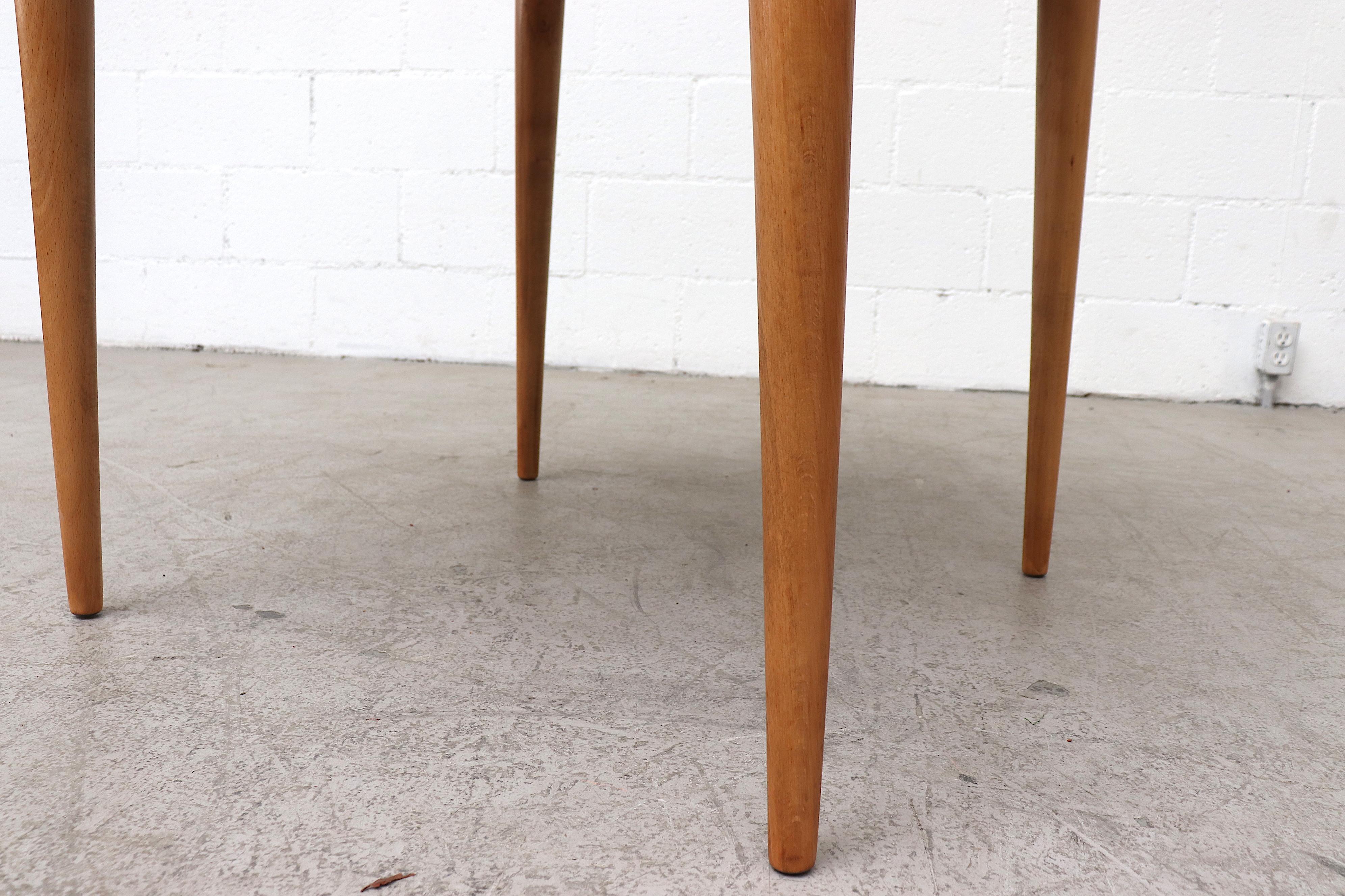 Midcentury Round Teak Dining Table with Hidden Leaf 7