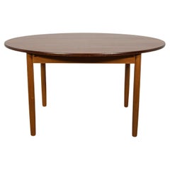 Mid-Century Round Teak Extendable Dining Table, United Knigdom, 1960s