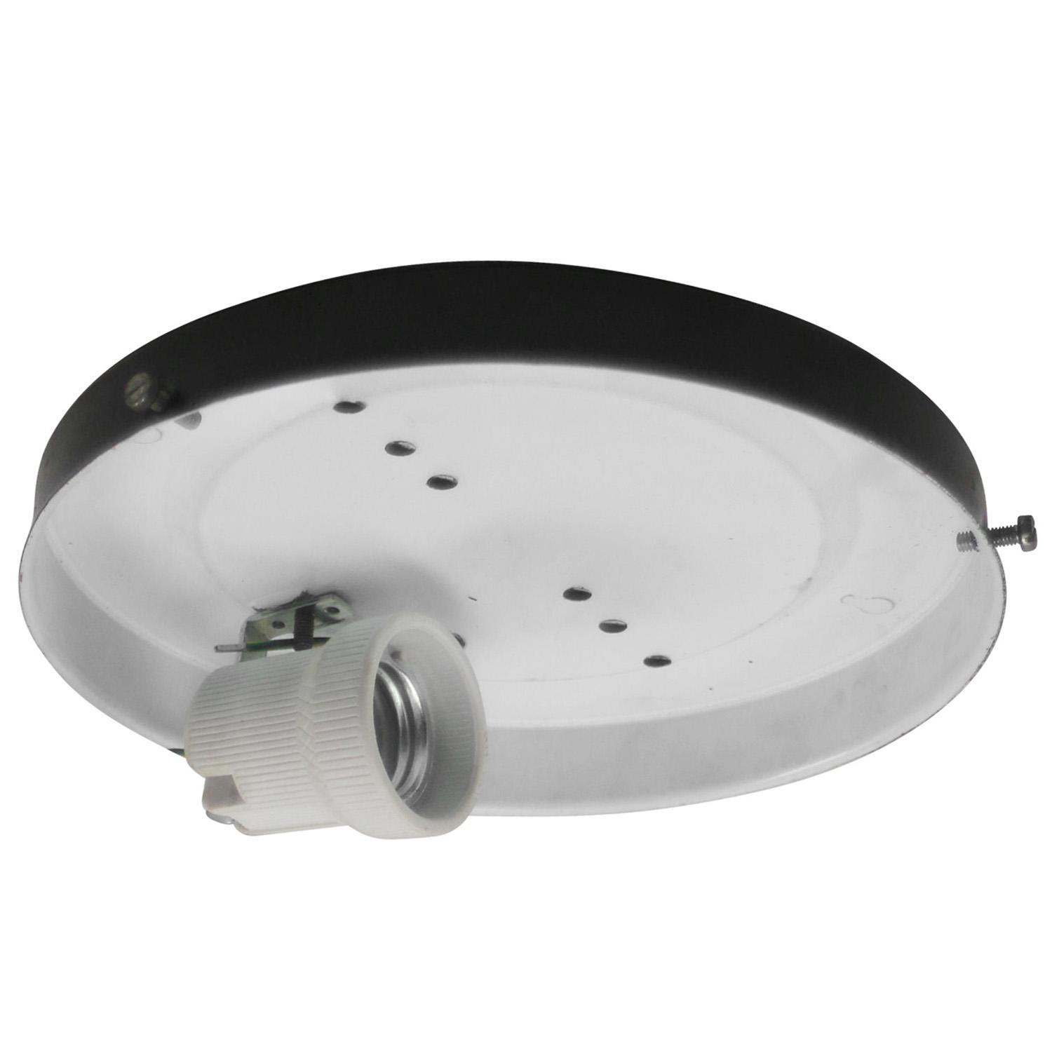 Empotrable Redondo de Vidrio Texturado de Mediano Siglo en venta 4