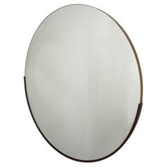 Vintage Mid-Century Round Wall Mirror, Czechoslovakia, 1970's