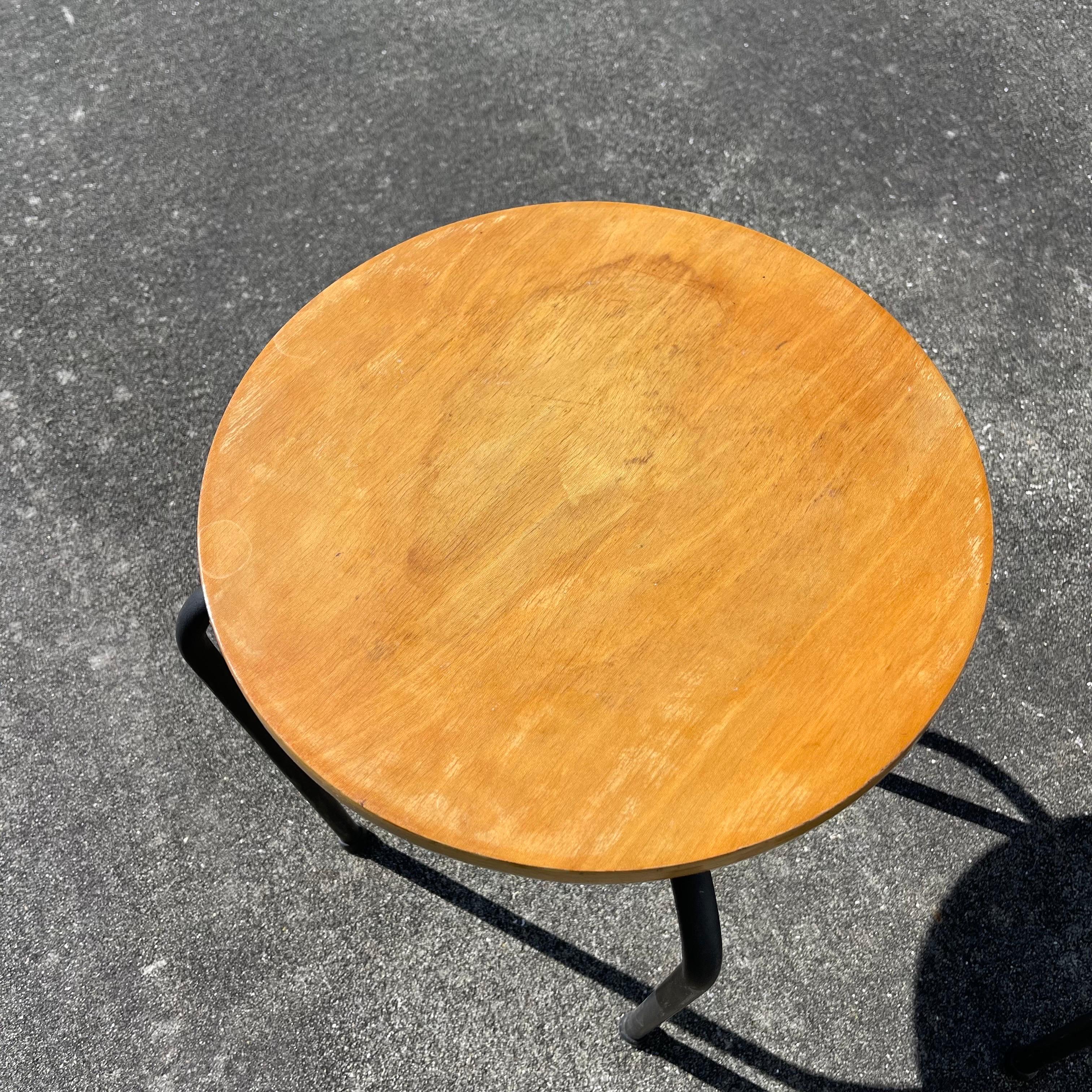 Mid-Century Round Wood Stacking Tables or Stools, Set of 3 In Fair Condition For Sale In Jensen Beach, FL