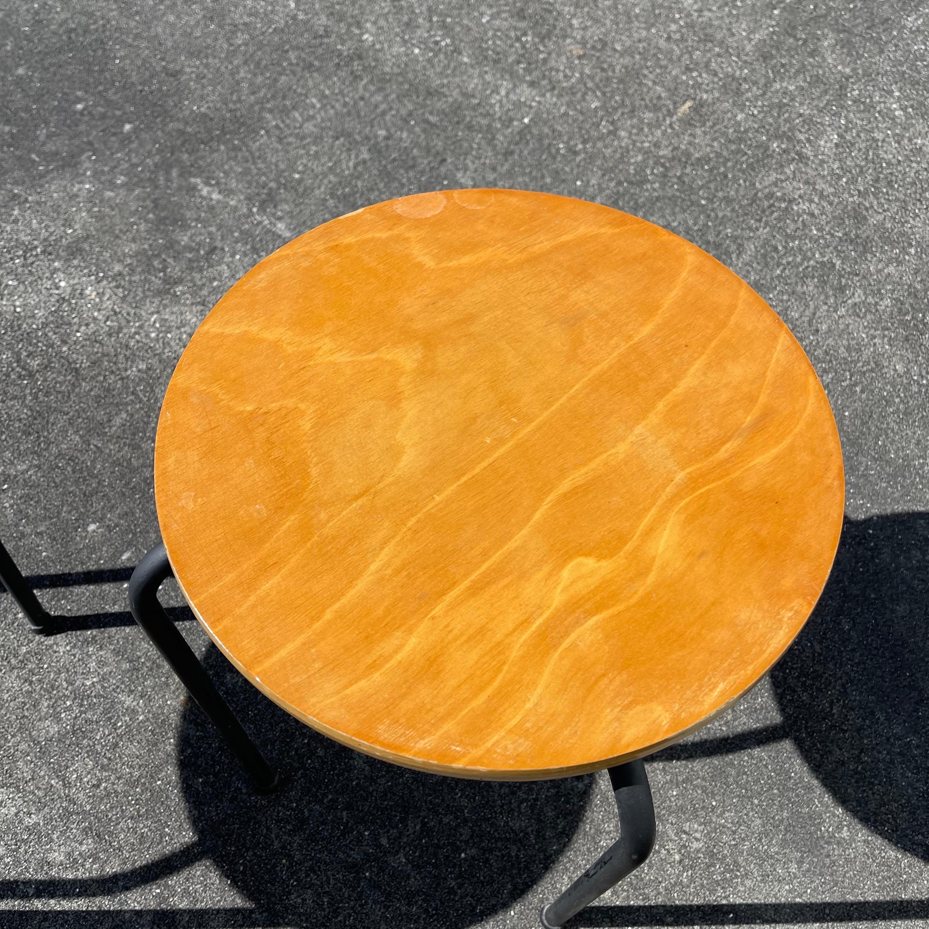 20th Century Mid-Century Round Wood Stacking Tables or Stools, Set of 3 For Sale