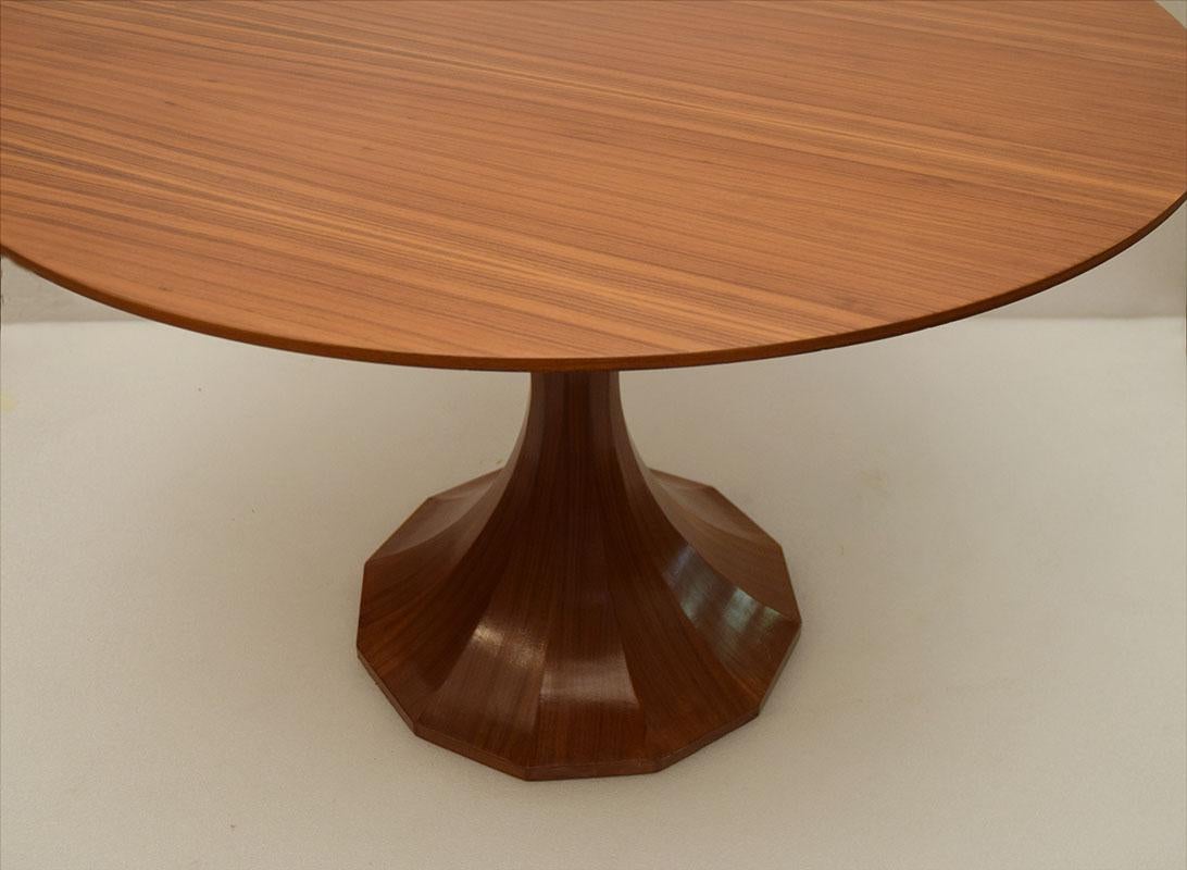 Mid-20th Century Mid-century round wooden table attr. Carlo de Carli For Sale