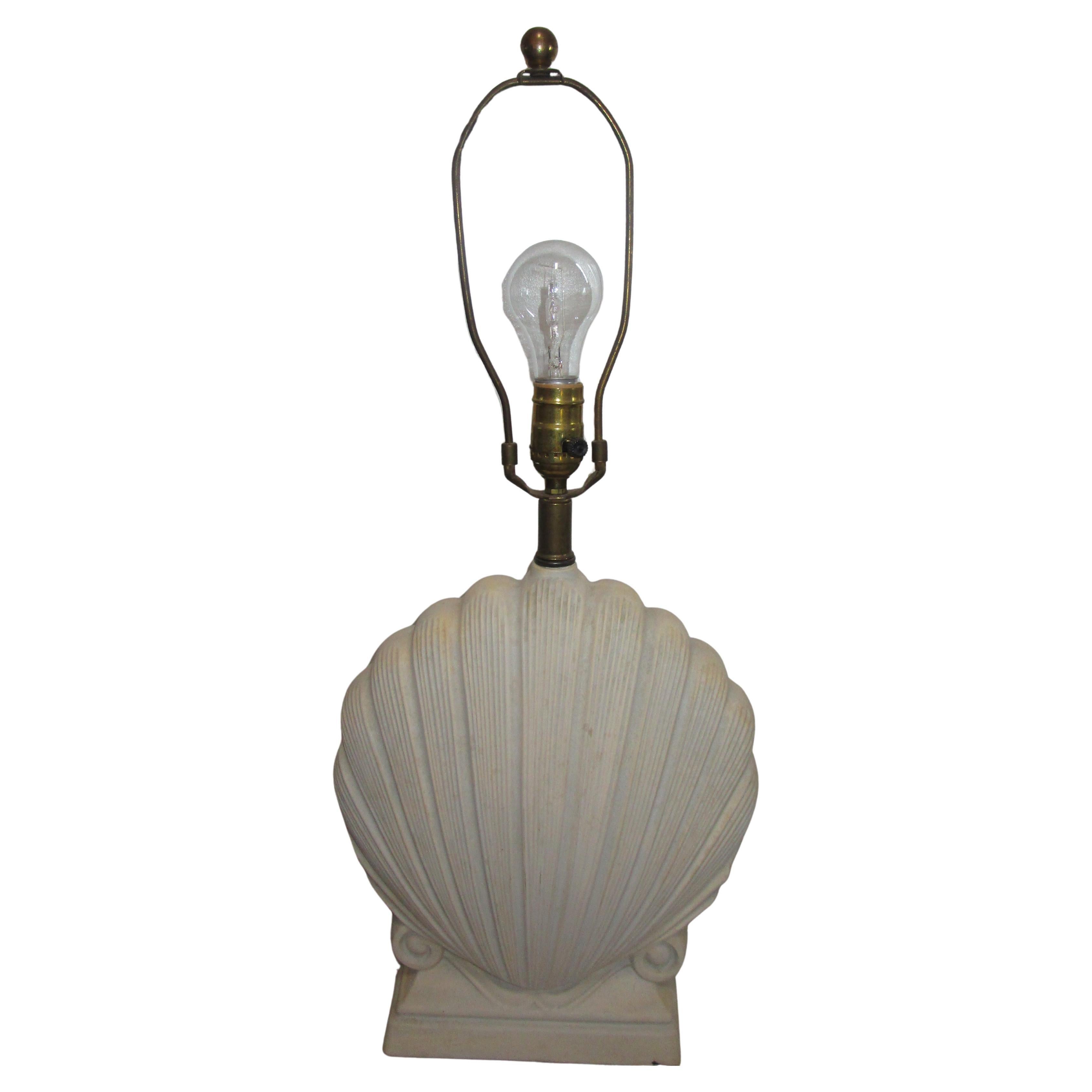 Mid-Century Royal Haeger Shell-Form Lamp, Sculptural Coastal Decor, Vintage-Tags