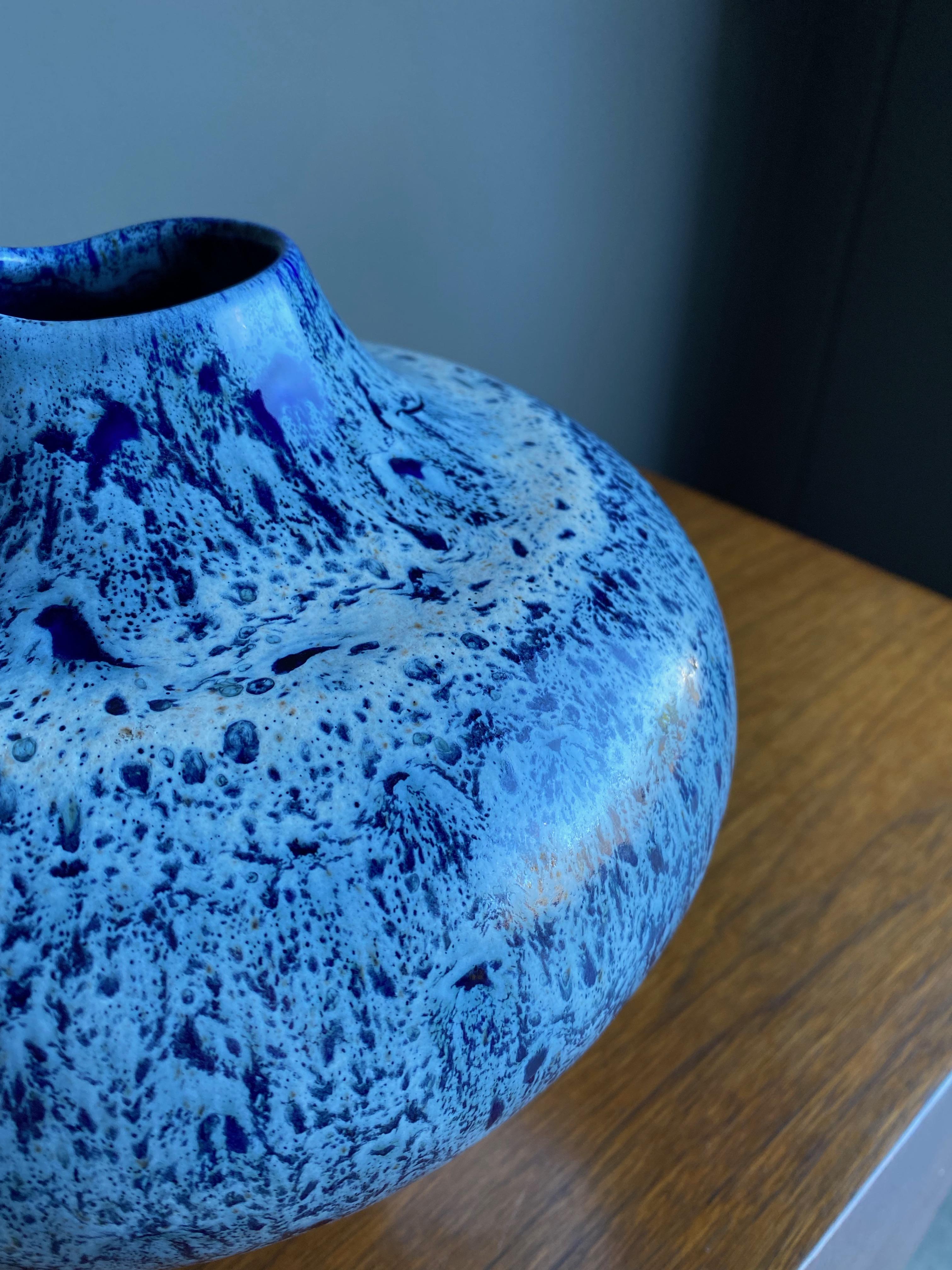 haeger blue vase
