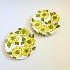 Mid Century Royal Ironstone Sunshine Dinner Plates, Set of 4, Circa 1960