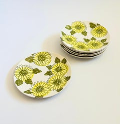 Mid Century Royal Ironstone Sunshine Salad or Dessert Plates, Set of 6