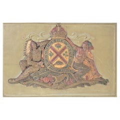 Plaque murale encadrée du milieu du siècle dernier de la Royal Trust Company avec chef indigène