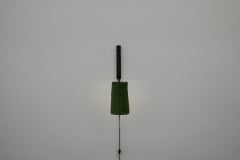 Mid-Century Rupprecht Skrip Style Wall Lamp with Green Rattan Shade, 1960's