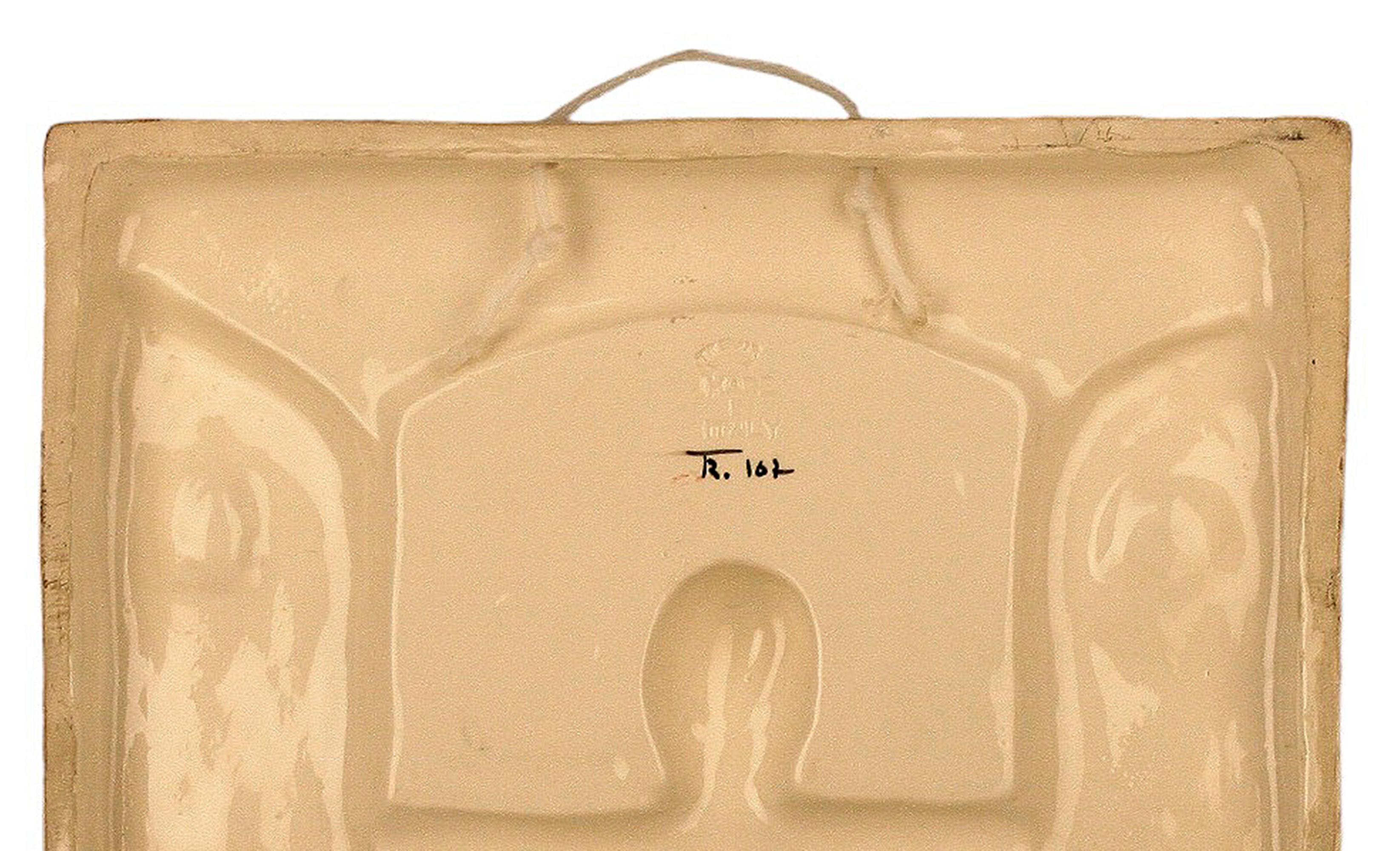 Mid-20th Century Mid-Century Rural Decorative Wall Porcelain Made by Trevir from Vincenza, Italy For Sale