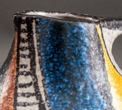 Mid-Century Ruscha Handgemalt Art Ceramic Pitcher