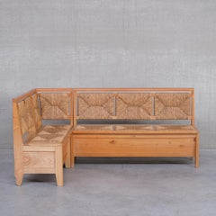 Mid-Century Rush Kitchen Table, Bench and Dining Chair Set