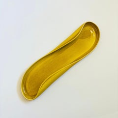 Mid Century Russel Wright American Modern Ceramic Chartreuse Celery Plate