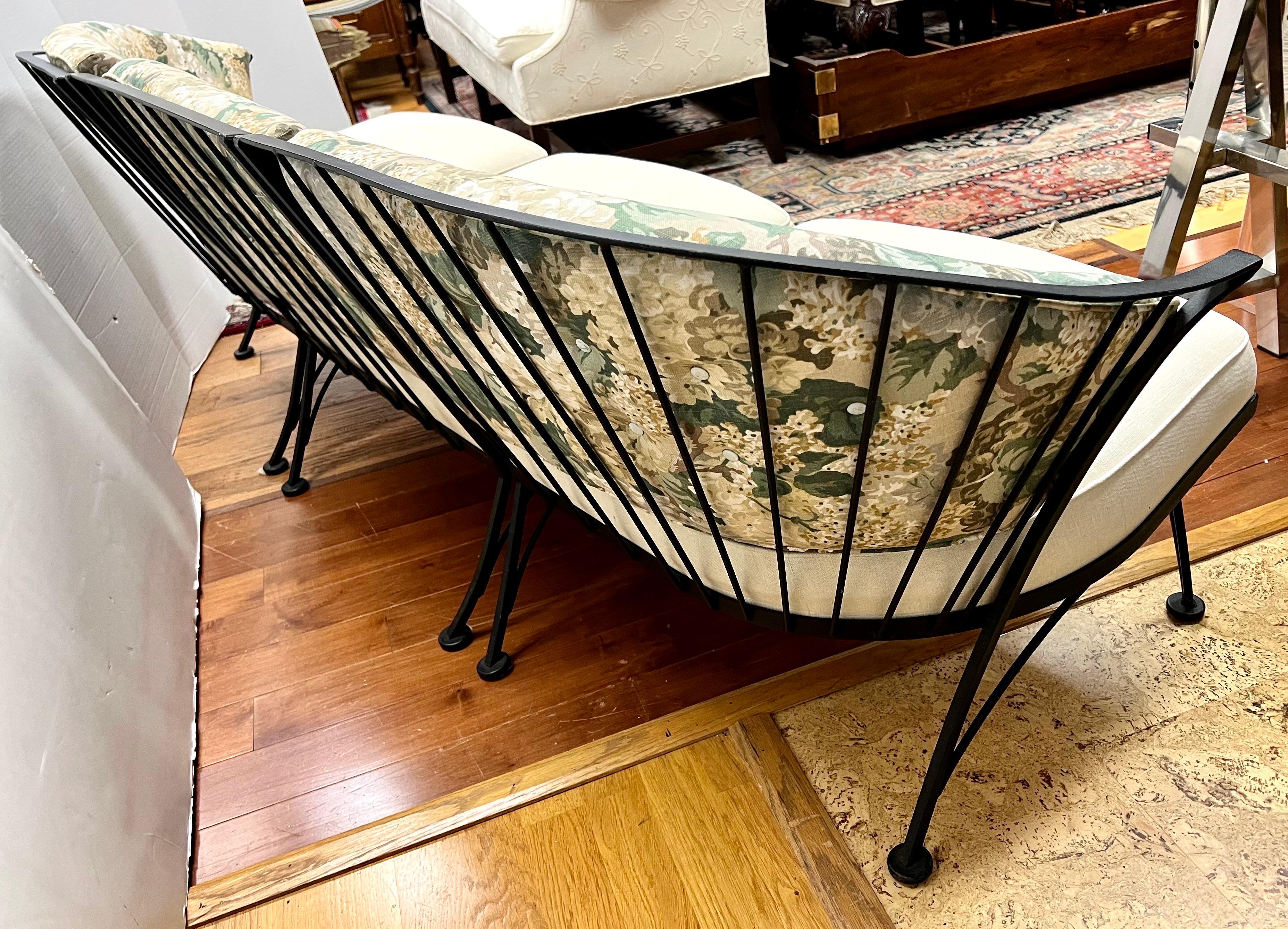 Mid Century Russell Woodard Outdoor 3 Pc Sofa 1