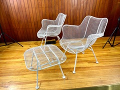 Mid Century Russell Woodard Sculptura Lounge Chairs and Ottoman - A Set