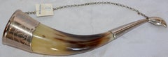 Russian Caucasian Silver Alloy Drinking Horns Midcentury
