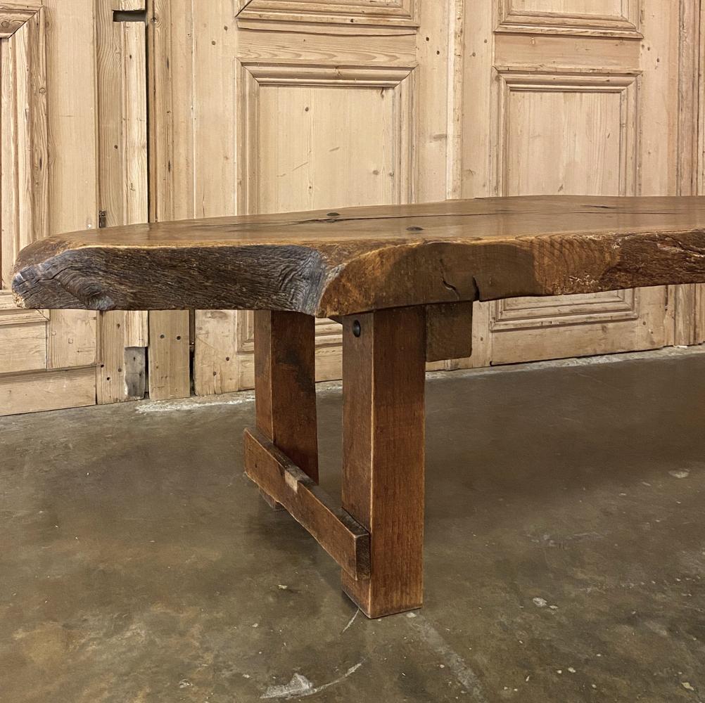 Midcentury Rustic Log Plank Coffee Table 2