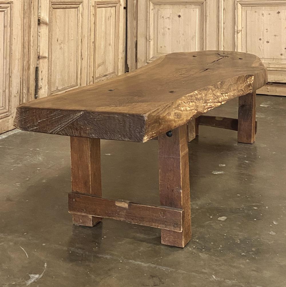 rustic log coffee table