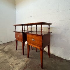 Mid Century RWay Furniture Chinoiserie Night Stands Pagoda
