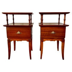 Vintage Mid Century RWay Furniture Chinoiserie Night Stands Pagoda