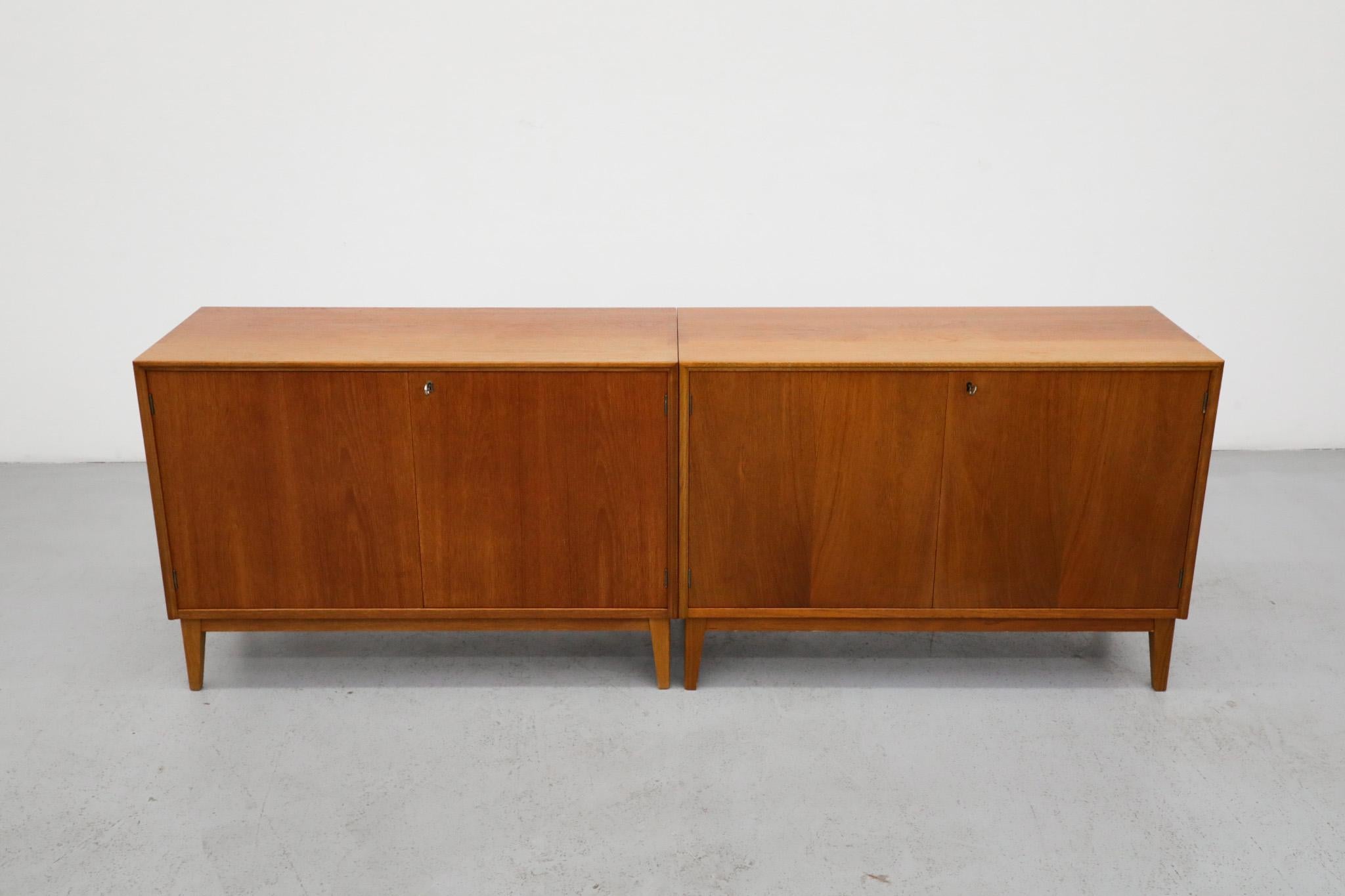 Mid-Century Ry Møbler Style Danish Teak Storage Cabinets with Interior Shelves For Sale 3