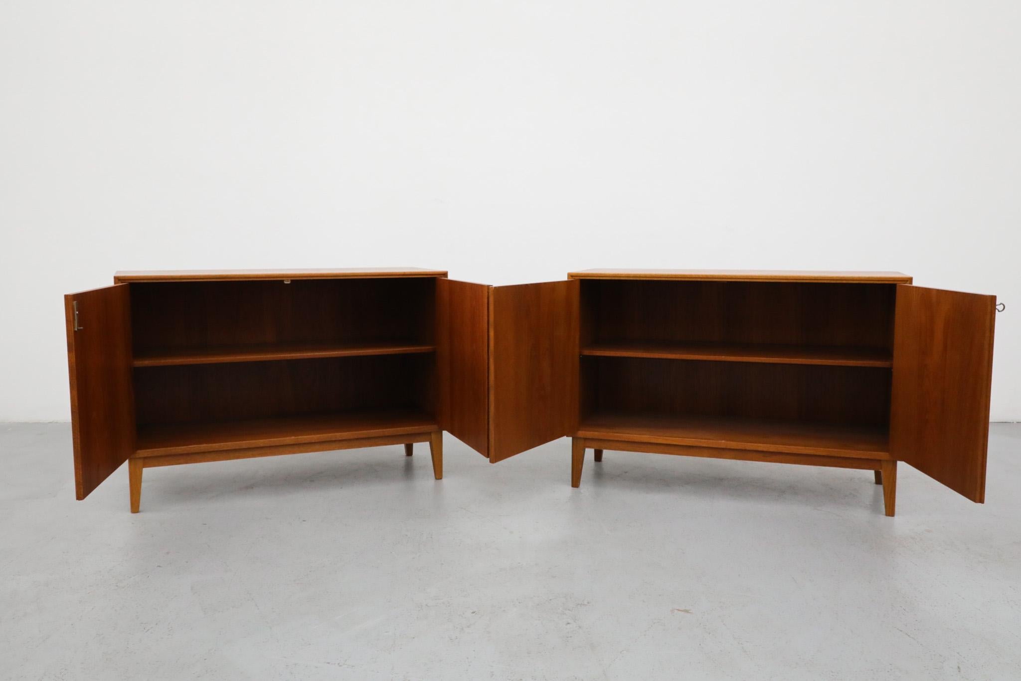 Mid-Century Ry Møbler Style Danish Teak Storage Cabinets with Interior Shelves For Sale 4