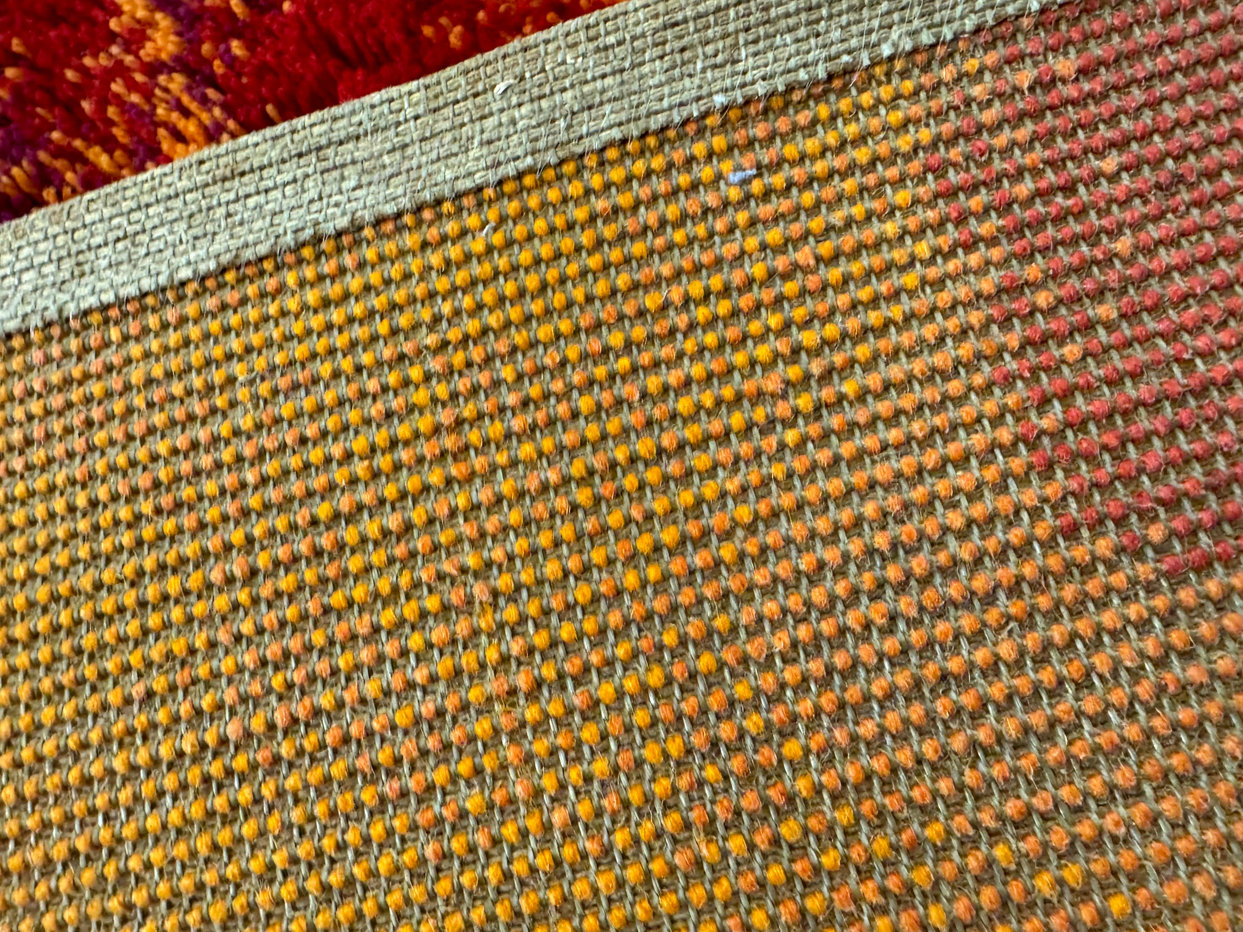 Mid-Century Rya Carpet, Swedish Rug, Colorful For Sale 7