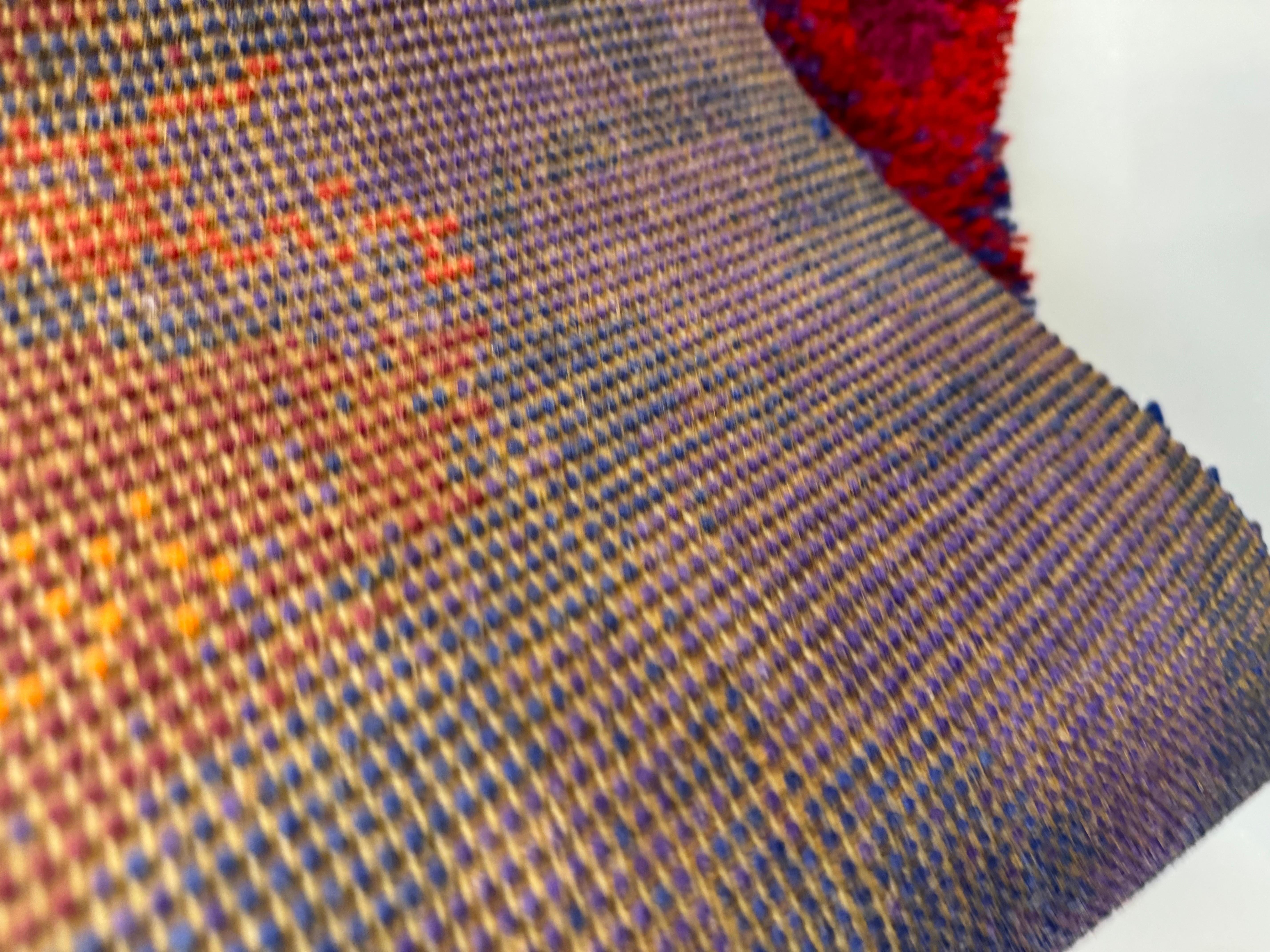Mid-Century Rya Carpet, Swedish Rug, Colorful For Sale 9